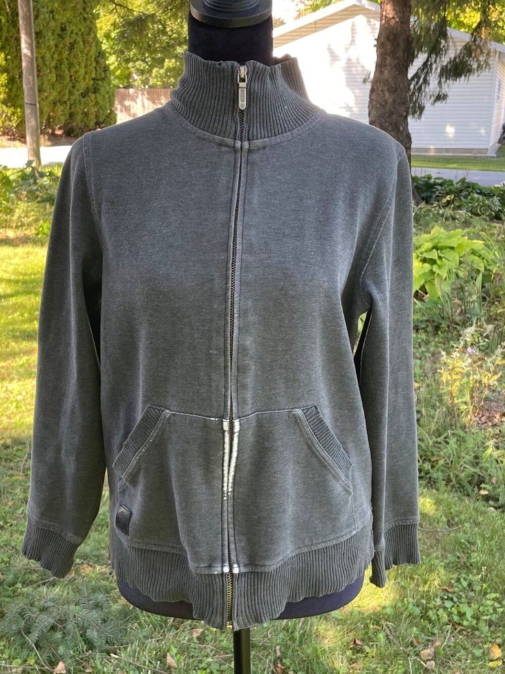 Vintage 90s Ralph Lauren Shacket Zip Up Womens S Distressed Grunge Twilight Prep